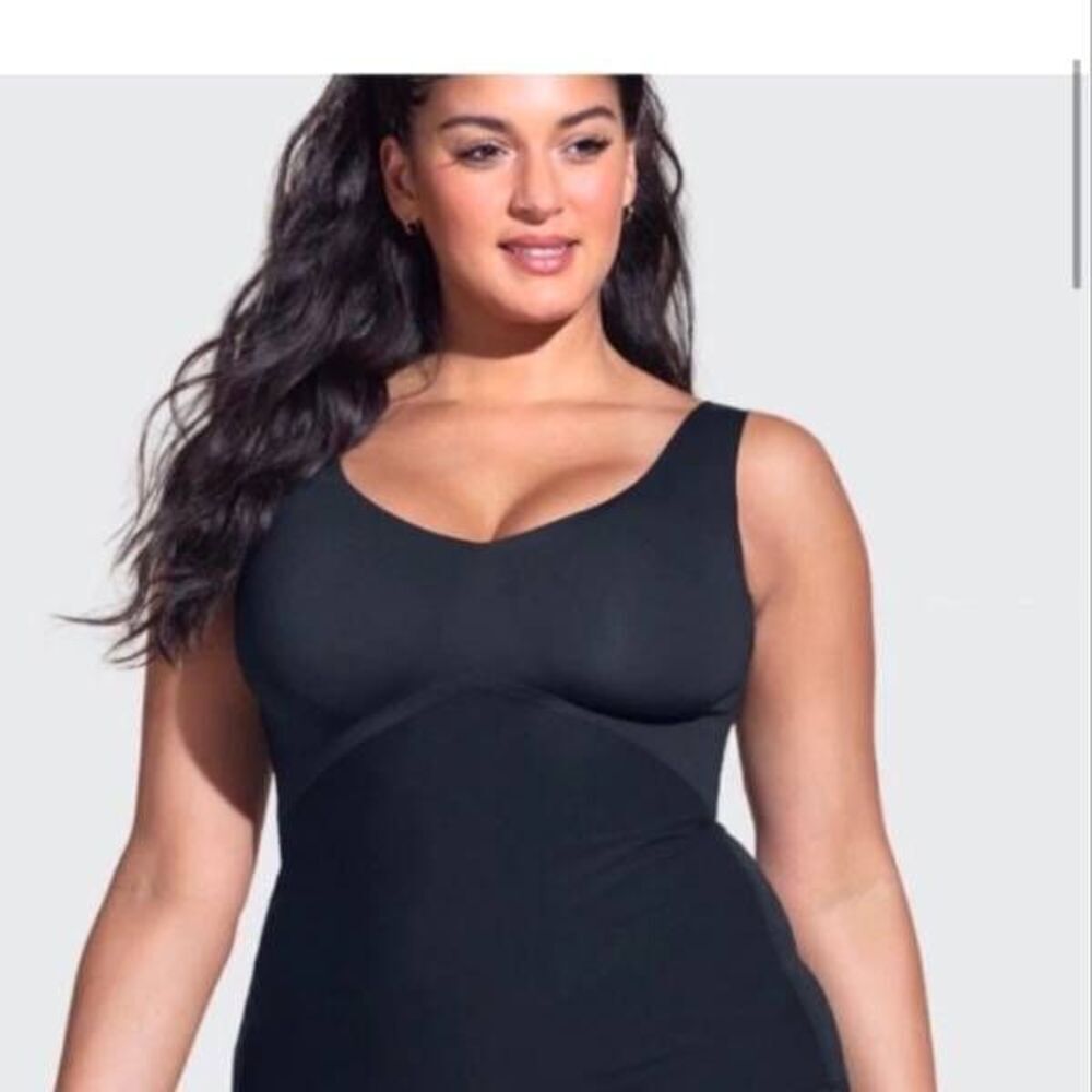 Honeylove Cami Tank Top Shape Wear Support Black Sz Large